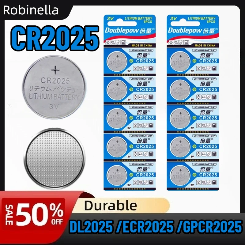 

CR2025 3V Lithium Battery 2-10PCS Repair Kit with Screwdriver for Electronic Devices Maintenance Watch Batteries