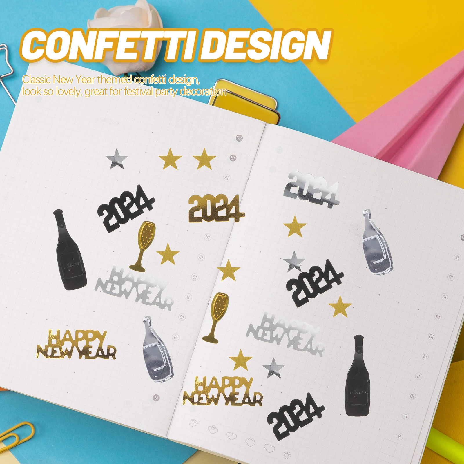 

3pcs 3 Bags New Year Party Decorations Table Confetti Scatters Festive Home Decoration Party Supplies Celebration Reliable