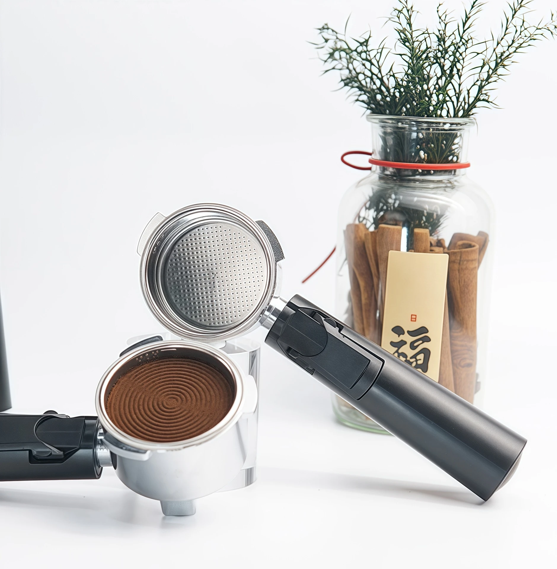51mm Espresso Machine Handle Filter Pressure Coffee Basket Filter Stainless Steel Coffee Powder Cup for SACHI/HOMIX/VITEK