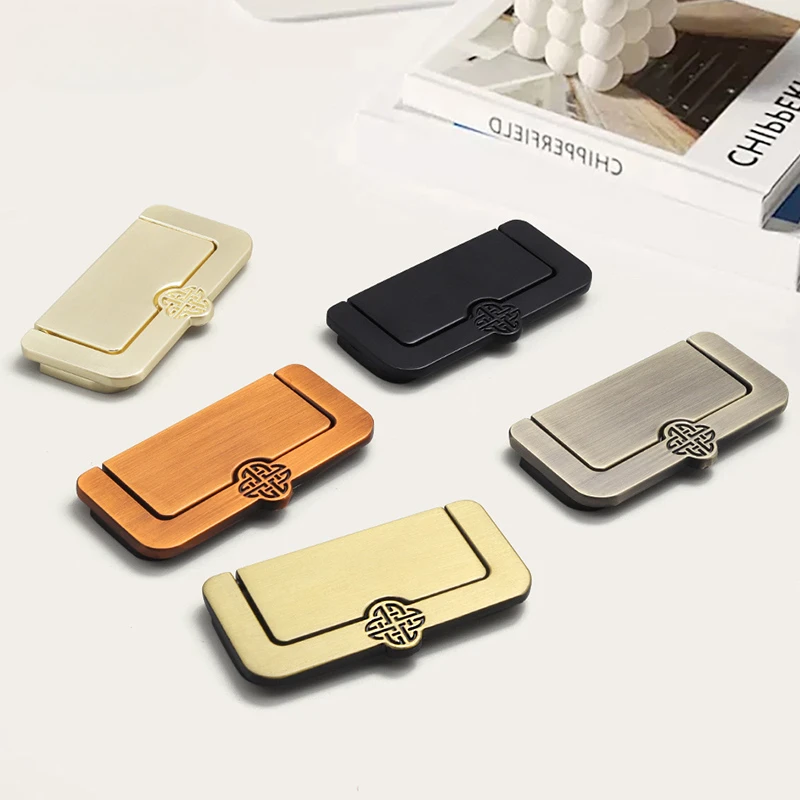 Furniture Handles Concealed Drawer Knobs Bedside Table Dressing Table Pulls Chinese Simplicity Kitchen Cabinet Storage Handles