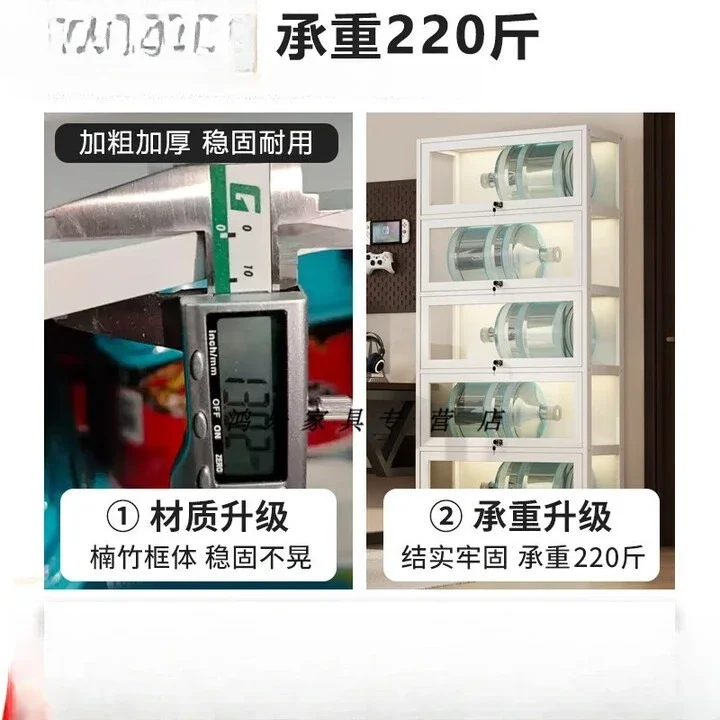 Transparent Lego Display Cabinet with Light for Home Use