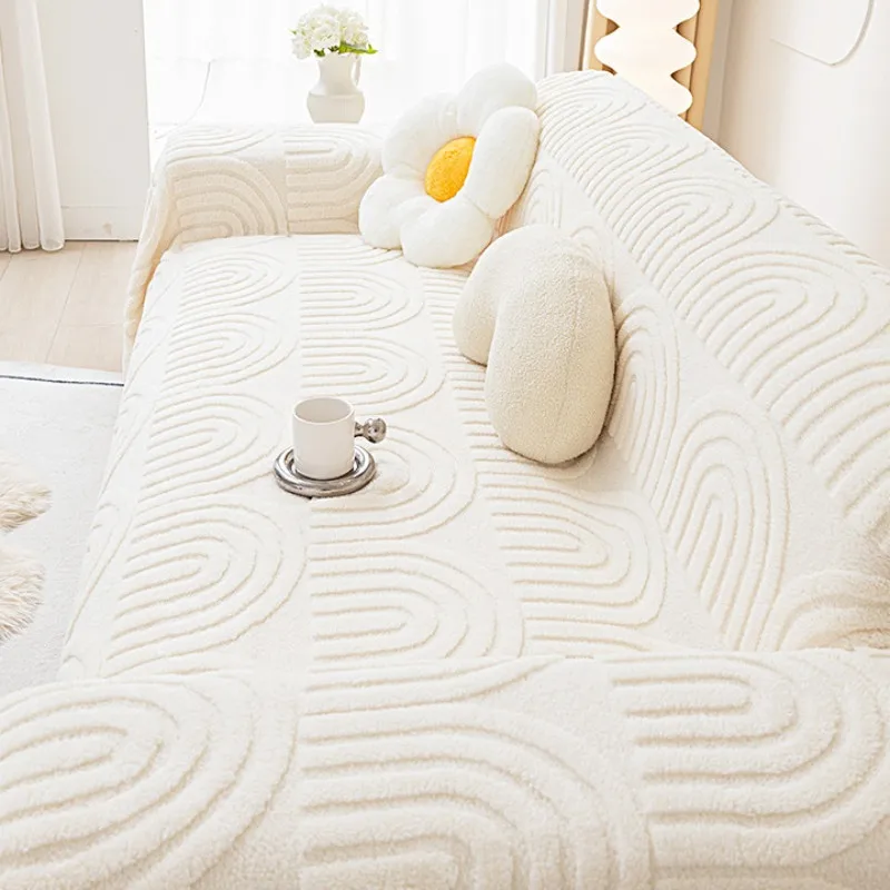 1pcs Thickened Winter Warm Soft Sofa Cover Non-slip Anti Cat Scratch Couch Cushion Dustproof Towel for Living Room