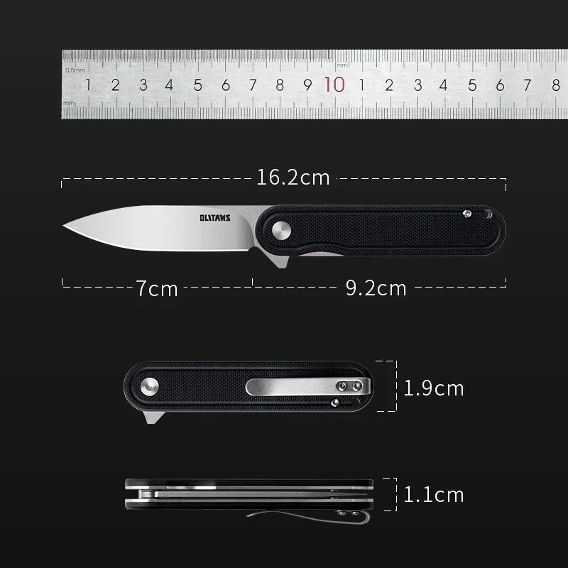 D2 Steel Blade G040 Pocket Folding Knife G10 Handle EDC Outdoor Camping Self-defense Portable Tools Flipper For Man Gift T025