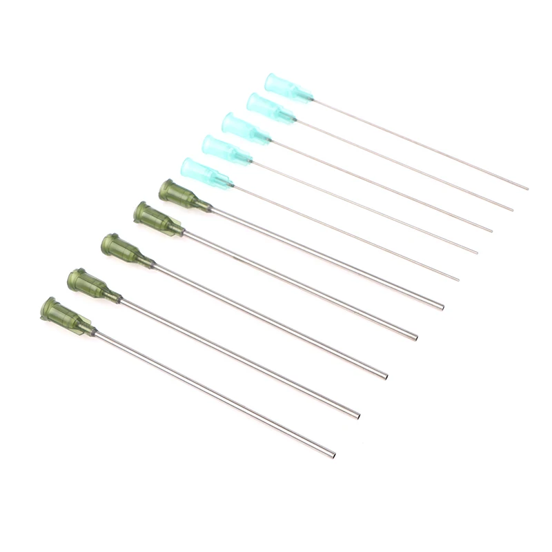 5pcs Tip Extra Long Total Length 100mm Blunt Tip Flat Head Paste Syringe Adhesive Glue Liquid Dispensing Needle