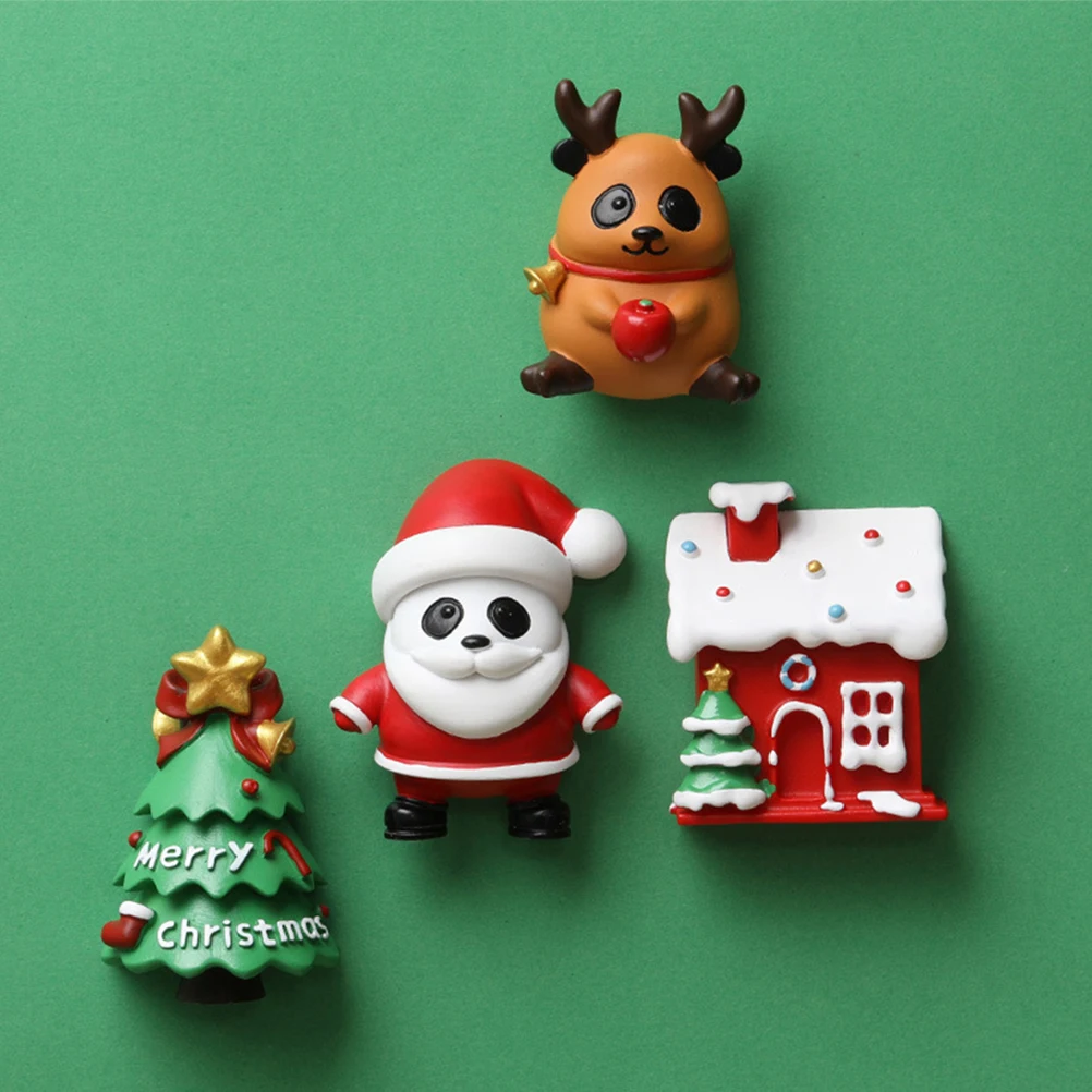 

Fridge Magnets Christmas Theme Resin Gingerbread House Design for Refrigerator Doors Whiteboards Decorative Xmas Fridge