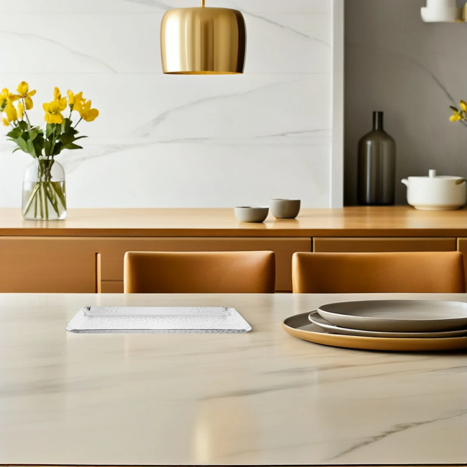 

Stainless Steel Rectangular Tray 24.7X10.6X1Cm Baking Fish Roasting Pan For Home Restaurant Desserts Party Serving Fast Food