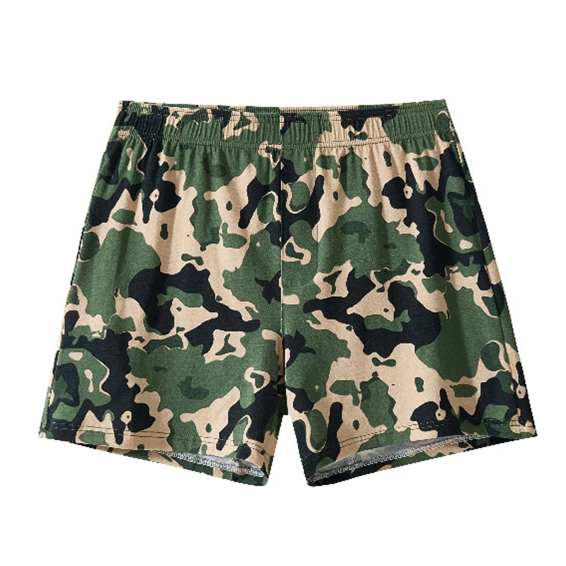 Men's Cotton Arrow Pants Camouflage Printed Underwear Soft Loose Breathable Boxer Shorts Youth Leisure Homewear Underpants