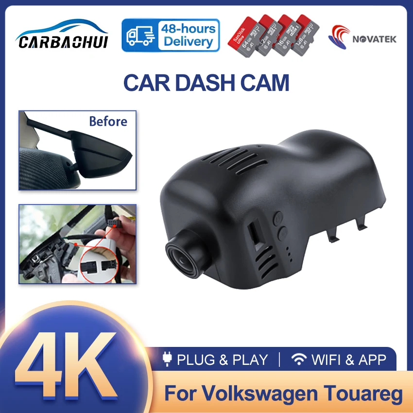 

Recorder Night Visio 4K Plug and Play Car DVR Dash Cam for Volkswagen VW Touareg 7P 2010 2011 2012 2013 2014 2015 2016 2017 2018