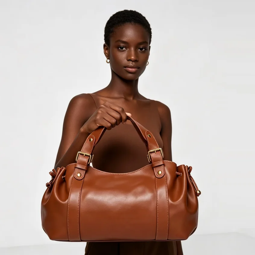 Luxury Handbag For Women Brand PU Leather Handbag Big New Double Shoulder Straps Classic Fashion Exquisite Trend Shoulder Bags