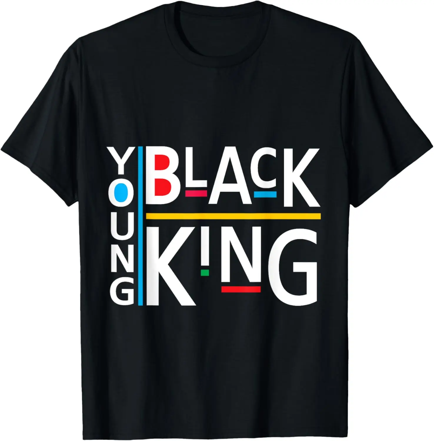

Young Black King African American Kids Graphic T-Shirt