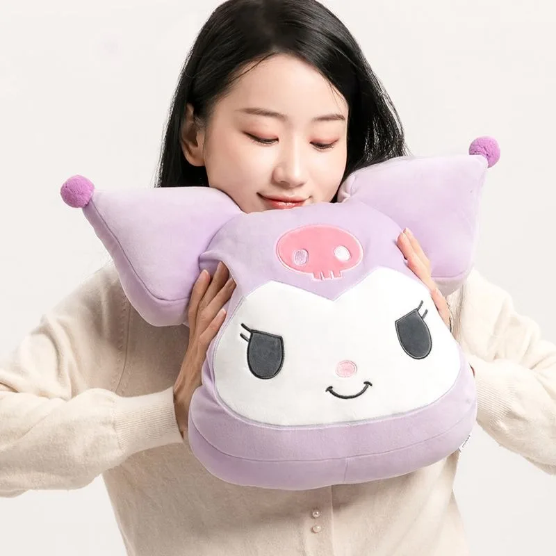 New Sanrio Kuromi Cinnamoroll Pillow Bed Soft Sense of Luxury Girly Heart Creativity Kawaii Anime Cartoon Gifts for Girls