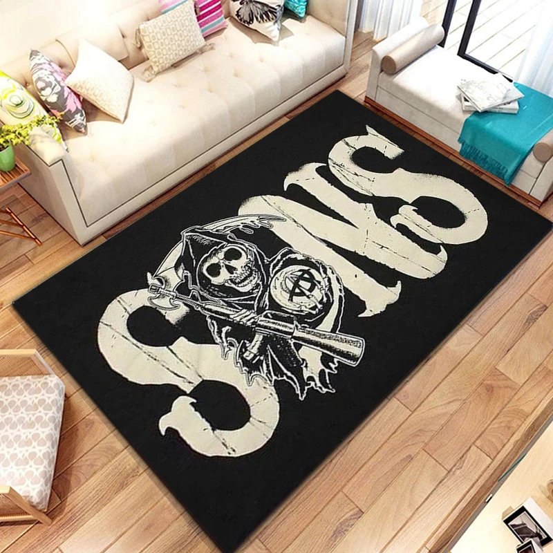 Sons of Anarchy Retro Printed Carpet Yoga mat game room bedroom beautiful anti -slip carpet rugs living room decoration chambre