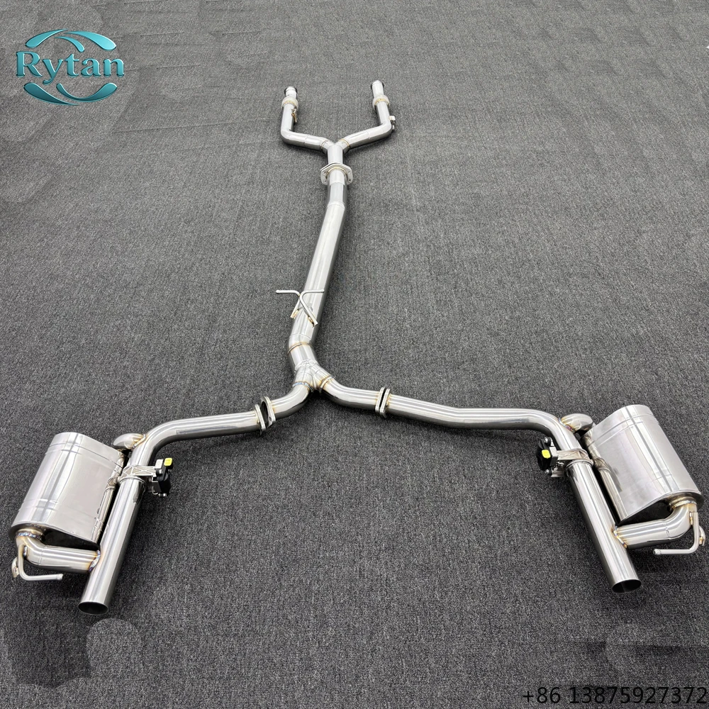 

Rytan Valvetronic Exhaust Pipe Exhaust Valved Stainless Steel Exhaust System Catback for - W205 C43 3.0T
