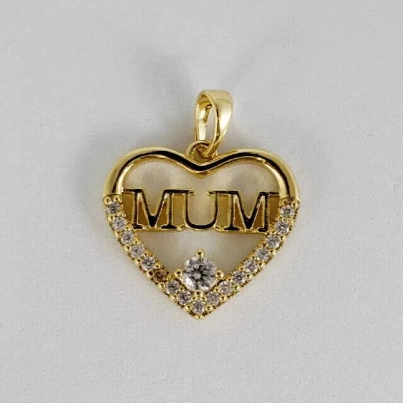 

Personalized 925 Sterling Silver Pendant - 14K Gold Plated Simulated Diamond Custom Jewelry Gift for Women