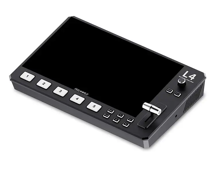 FEELWORLD L4 10.1"Touch Screen USB3.0 Fast Streaming Multi-camera Video Mixer Switcher Multi Format Video Mixer Switcher
