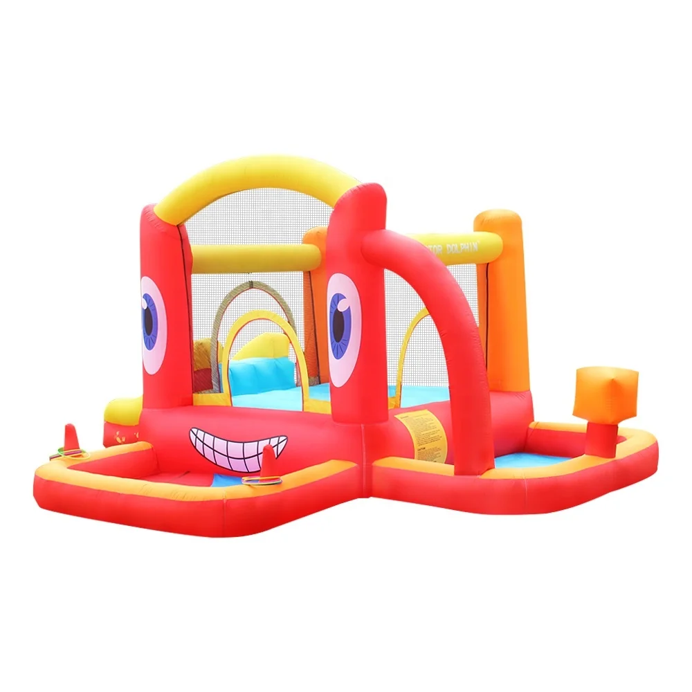 

Doctor Dolphin Fly Car Inflatable Bounce House Small Slide Bouncy Castle Jumper Jump Game for Kids Pool with Blowercustom