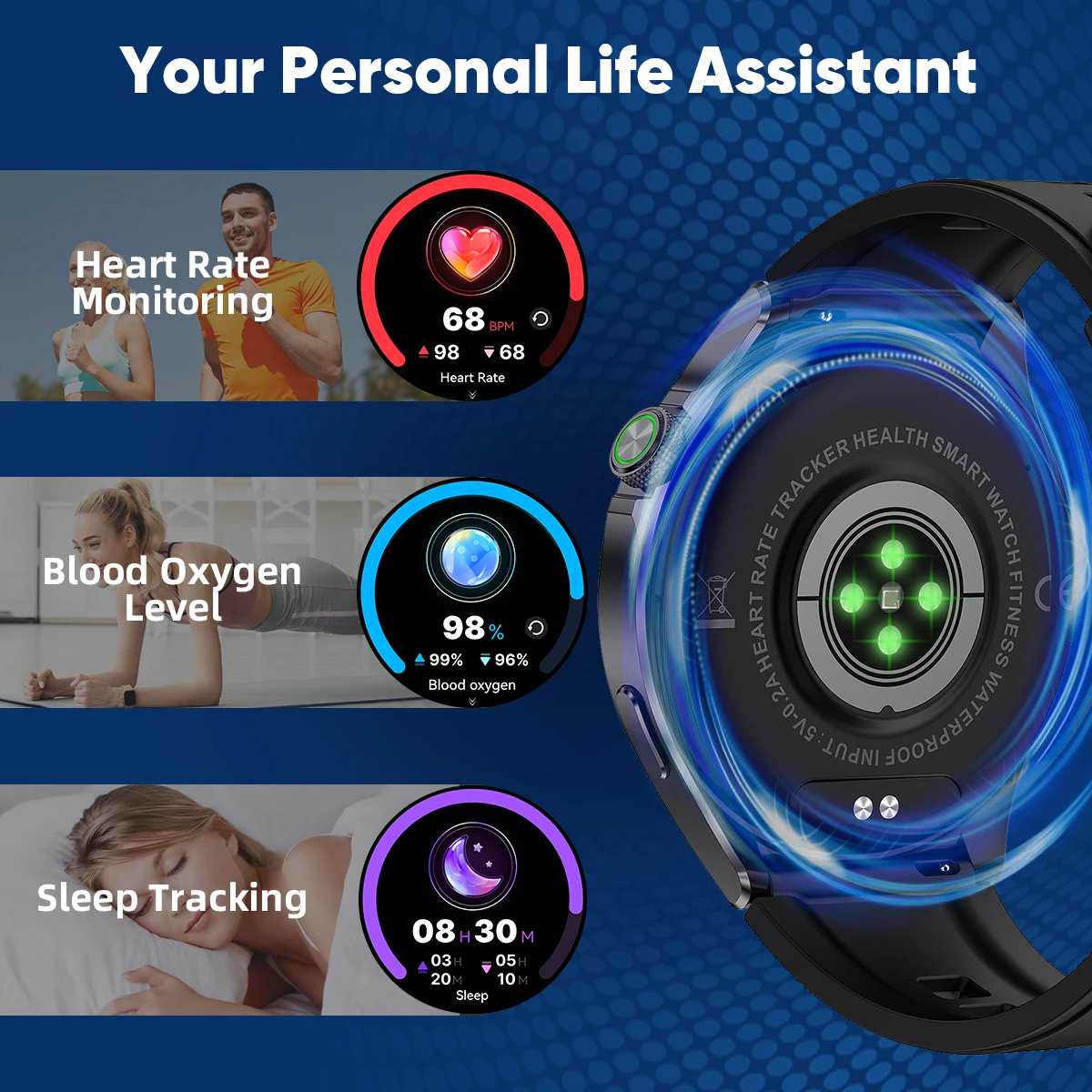 LIGE New Smart Watch 400mAh Men 100+ Sports Modes Health Monitor Man Watches Make Answer Call Voice Assistant Men's Smartwatches