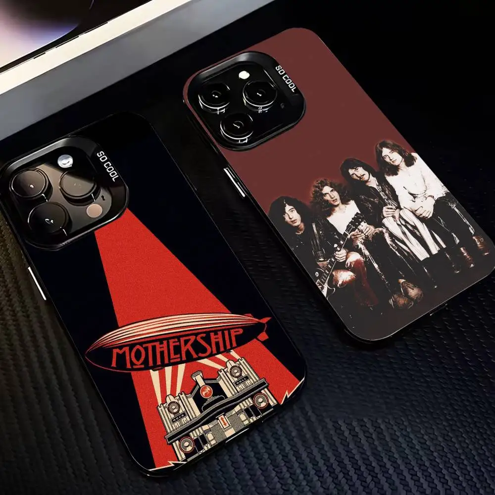

Rock L-Led Z-Zeppelin LZ Band Phone Case For iPhone 17,16,15,14,13,12,11 Plus,Pro Max,XS,Colored Silver Plated Inside Cover