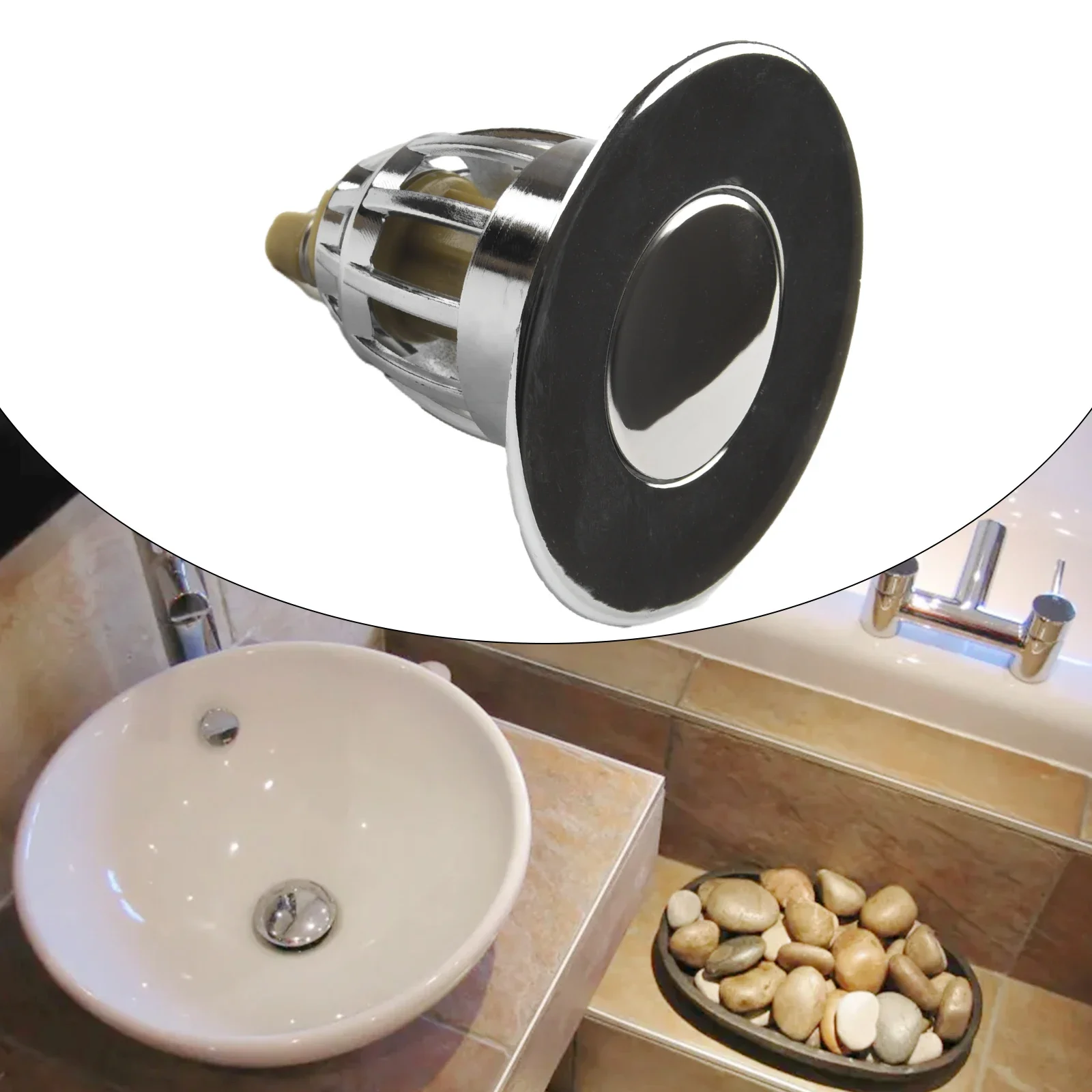 Tapón para fregadero de baño, tapón para lavabo, filtro de drenaje de rebote, carcasa de plástico, filtro de drenaje de rebote, accesorios de plomería para el hogar