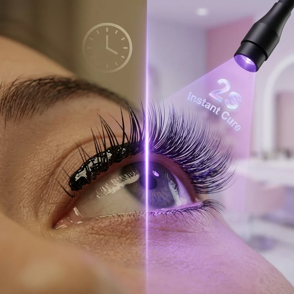 10W Lash UV Curing Lamp Floor with Foot Switch False Eyelash Extension Nail Dryer Grafting Glue Fast Curing Light