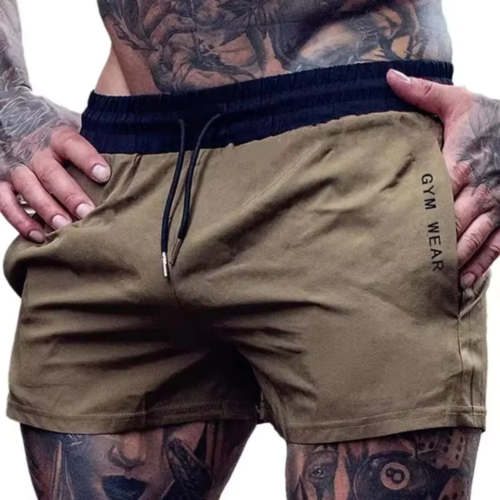 2025 Summer Gym Fitness Men's Shorts Sweatpants Thin Fashion Men Marathon Running Shorts Sports Breathable Training Pants image 2