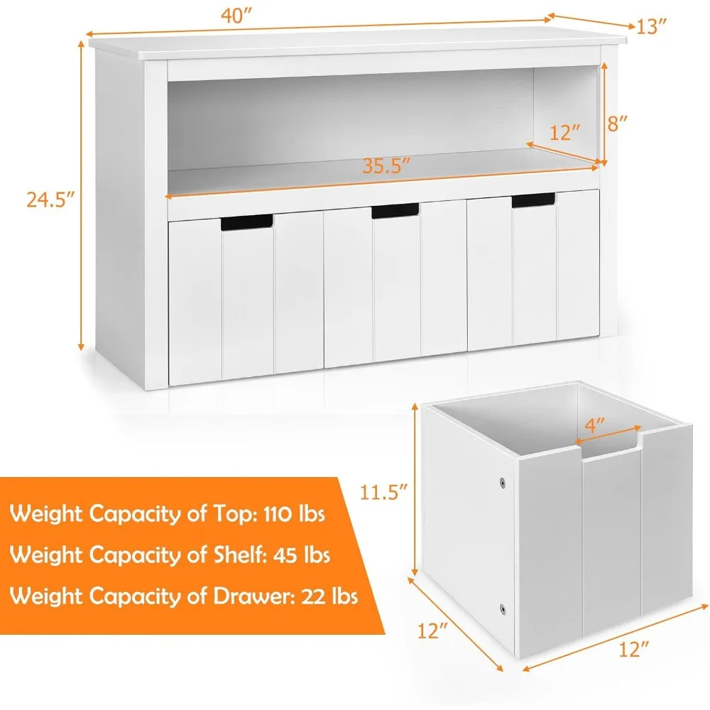 Органайзер для хранения детской игровой комнаты со съемными ящиками, небольшая книжная полка для детей, решения для хранения книг
