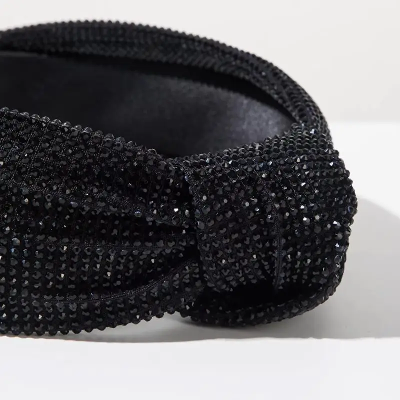 Retro-Barock-Stil, super funkelndes, vollbesetztes Diamant-Hochschädelknoten-Stirnband mit breitem Rand, Haaraccessoire für Frauen – Detail 12