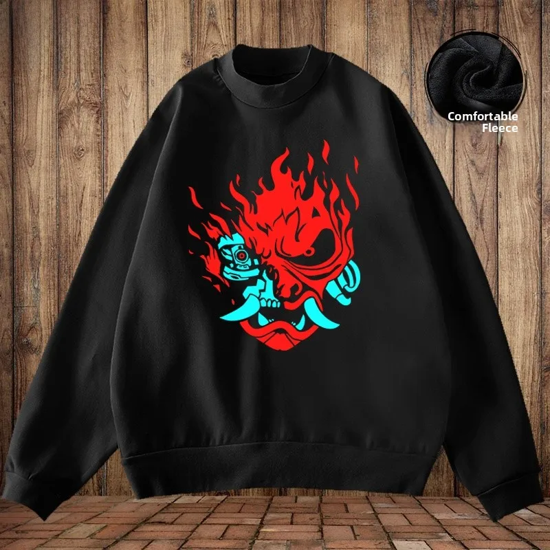 

2077 Game Crew Ne Fce Lined Long Sve Hoodie ex Warm Base Layer irt Soft Cotton Polyester Blend Winter...