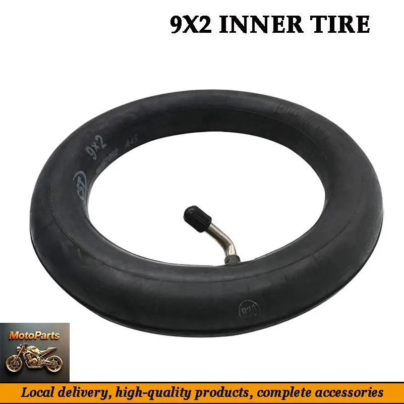 

CST 9x2 Inner Tube With Bent Valve Good Air Retention Heavy Duty Rubber Tube For 9 Inch Scooter Balance Bike Electric Mobility Scooter Repair