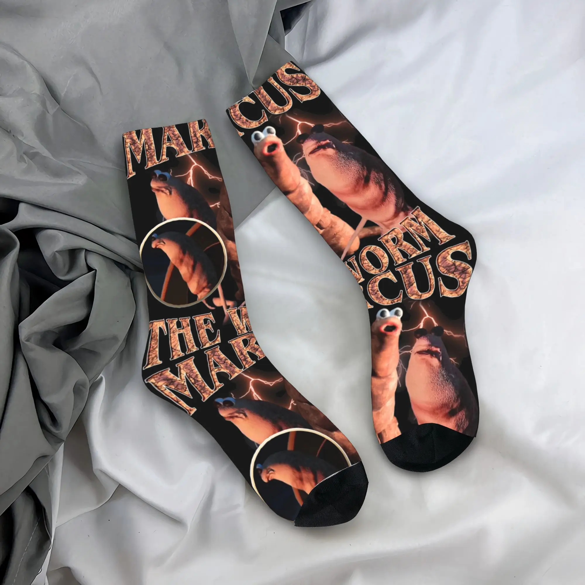 

Новые мужские носки в стиле хип-хоп Marcus The Worm, забавные носки-бутлег, женские носки высокого качества из полиэстера, весна-лето, осень-зима