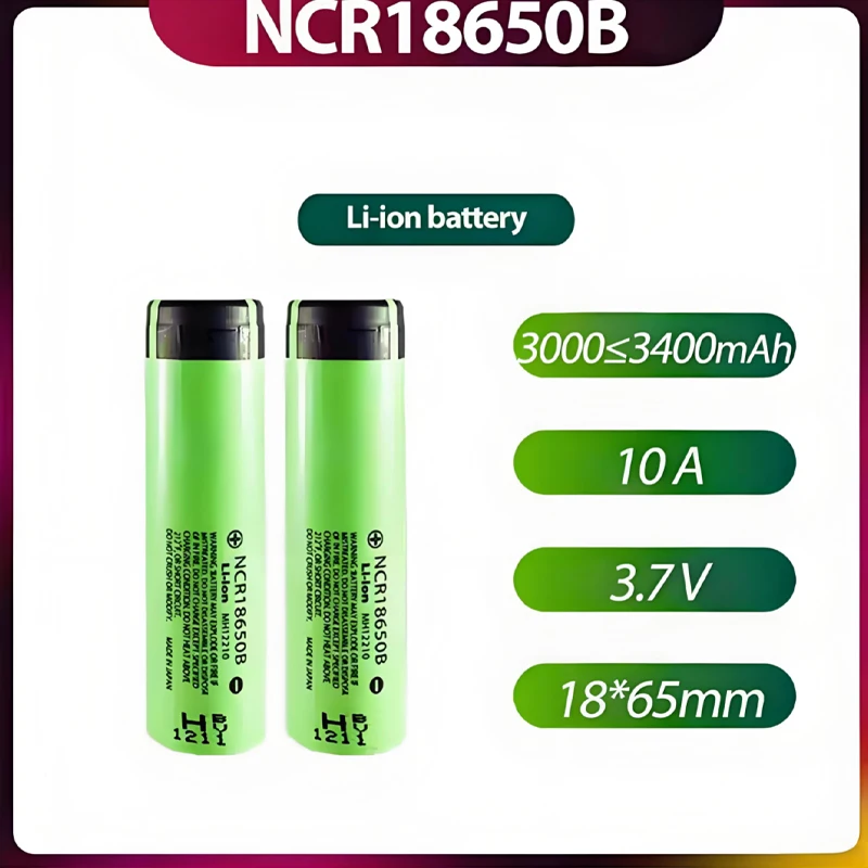 

NCR18650B 3.7V 3400mah 18650 Lithium Rechargeable Battery Discharge for Flashlight Toy Car Camera Batteries