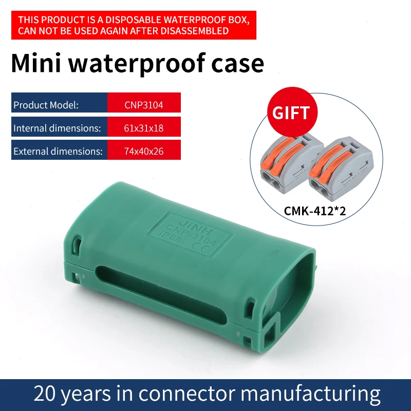JINH IP68 Mini Gel Wire Connector Aansluitdoos Waterdicht 2 3 5 Poorten Buiten Gemakkelijk Universele Bedrading Regendicht Eindblokken