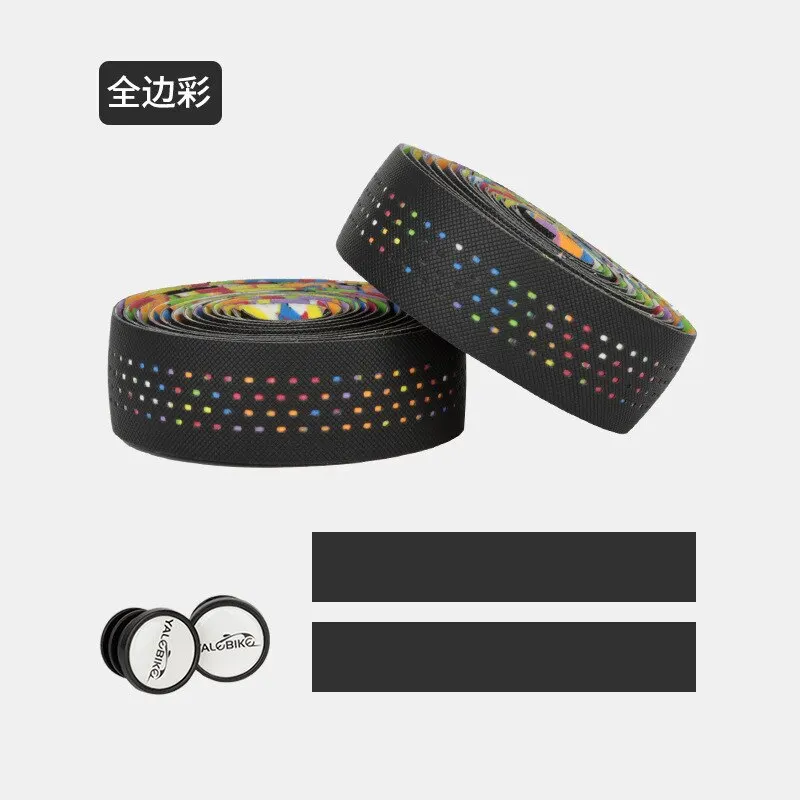 Soft Road Bike Bicycle Handlebar Cork EVA PU Bar Tape Professional Cycling Damping Anti-Vibration Wrap With 2 Bar Plug