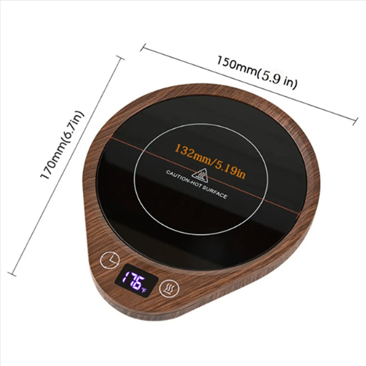 Mug Warmer, Coffee Warmer & Cup Warmer for Desk with 3 Temperature Settings, with Timer UK Plug-A79M