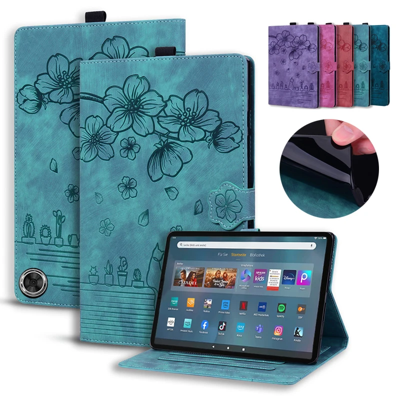 

Coque For Fire Max 11 Case 11 inch Embossing PU Leather Stand Wallet Cover For Funda Amazon Fire Max 11 Case Capa 2023