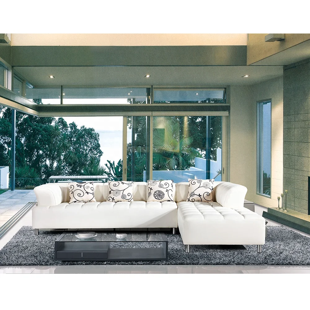 Luxury L Shaped Leather Modular Sofa Set Furniture Couch Living Room Sofas