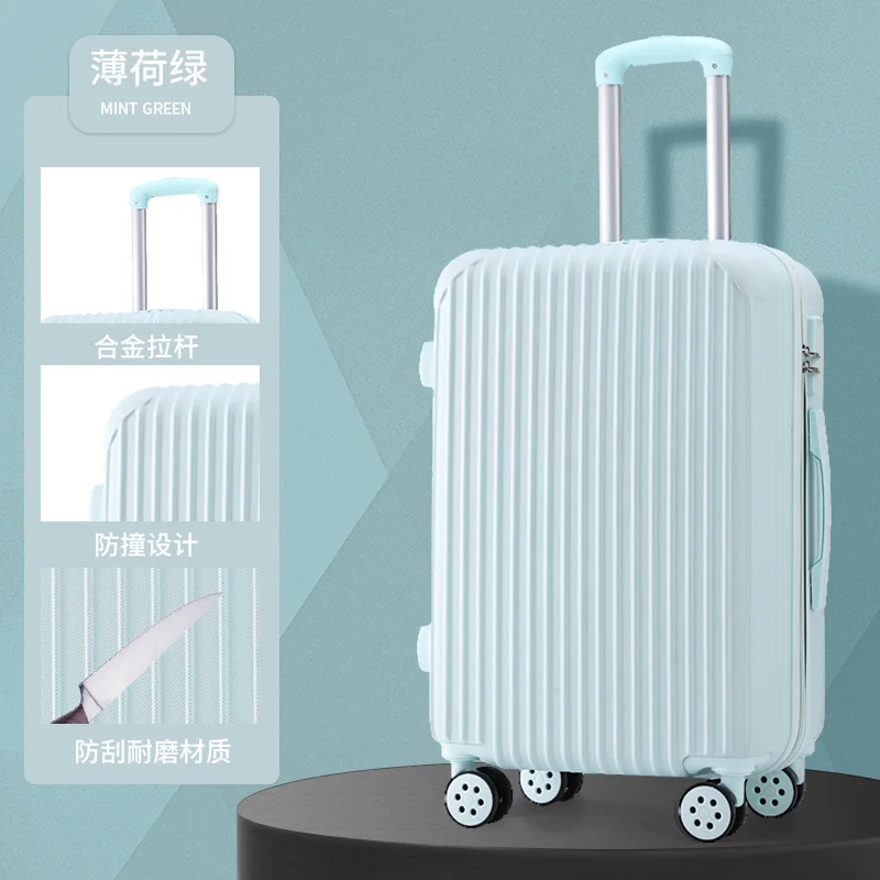 Student suitcase for men and women luggage case Candy-colored durable multifunctional password box