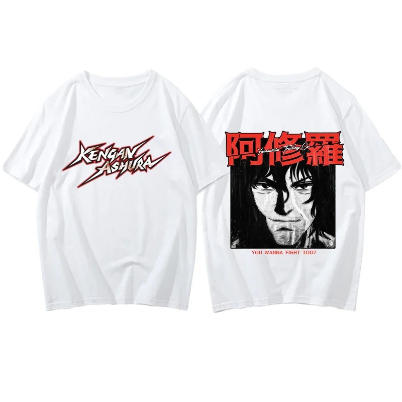 Boxing Fighter Anime Fans Printed ACG Otaku T-shirt Japan Manga Kengan Ashura Ohma Tokita Graphic Tshirt Comfortable Male Tees