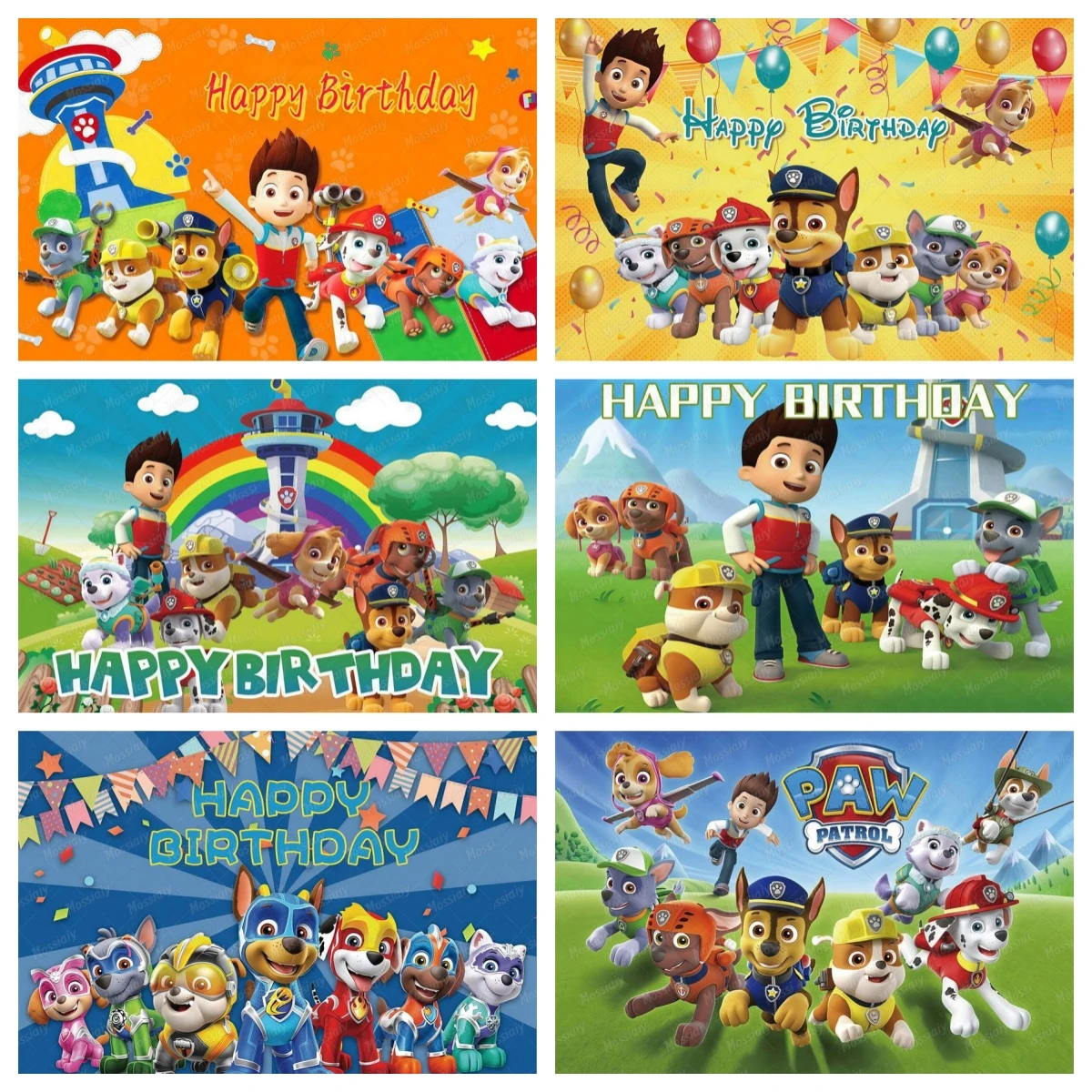 

PAW Patrol Photography Background Child Birthday Party Decoration Puppy Dog Backdrop Cloth Baby Shower Supplies Boys Girls Gift