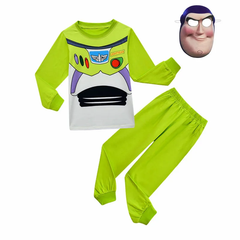 Buzz Lightyear Costumes Cartoon Storyed Pajamas Set Child Fancy Dress Halloween Christmas Party Clothing Kids Boys Hero Costume