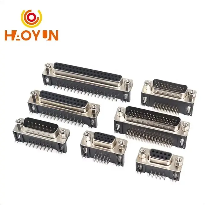 【5-1PCS】DR9 DR15 DR25 37 44 Hole/Pin Female/Male right angle Welded d-sub Connector RS232 serial port adapter DB9 9/15/25/37 pin