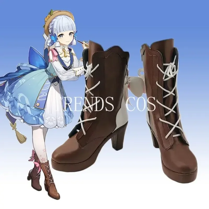 Kamisato Ayaka nova pele cosplay sapatos springbloom missive cosplay acessórios calçados (tamanho 35-45) (enviar em 5 dias)