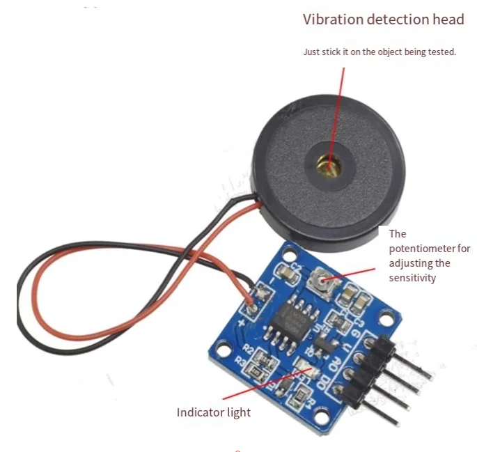 Vibration sensor, piezoelectric sheet, impact, vibration, switch module, piezoelectric impact vibration, send program data