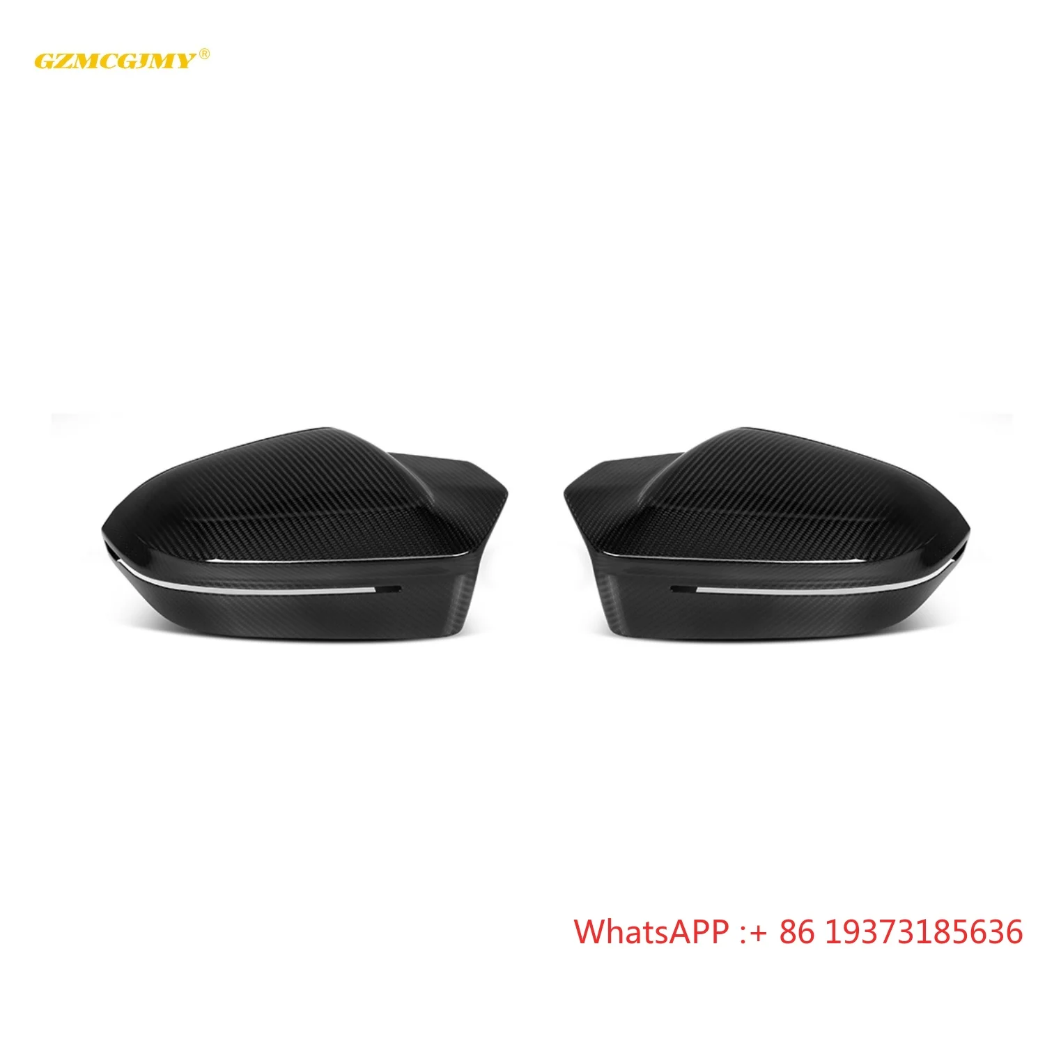 

2025 Bestselling Cow Horn Style Dry Carbon Fiber Car Side Mirror Cover for BMW 5 Series M5 G90 G99 Rearview Mirror Cover