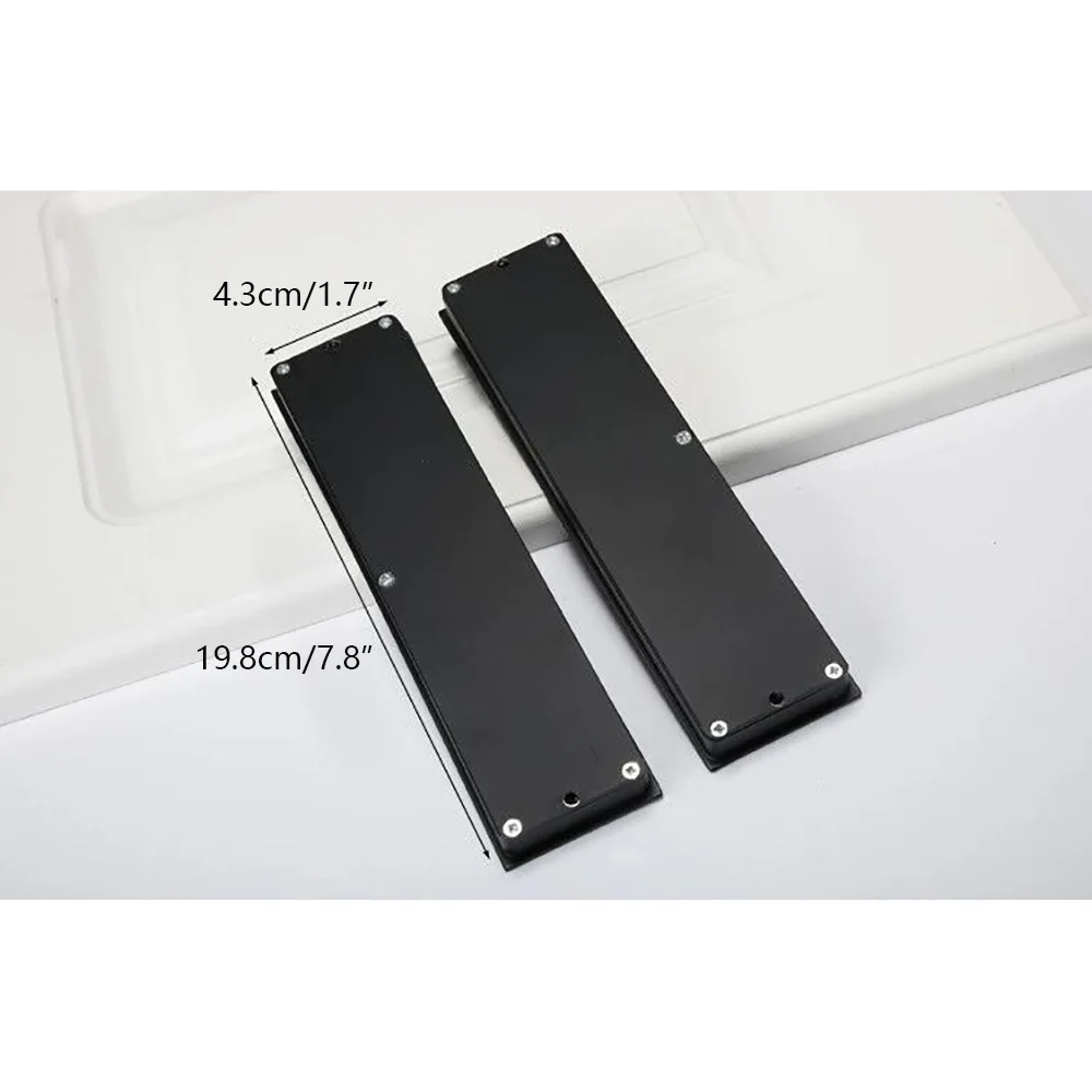 Black Large Sliding Barn Door Handle Lock Set Easy Installation No Scratching Metal Surface Modern Simple Luxury Style