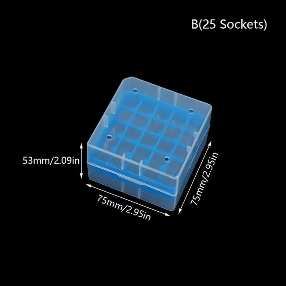 

Plastic Test Tube Holder 20/25/81/100Well for 1.8ml/2ml Microtube Storage Box Display Showing Stand With Cover