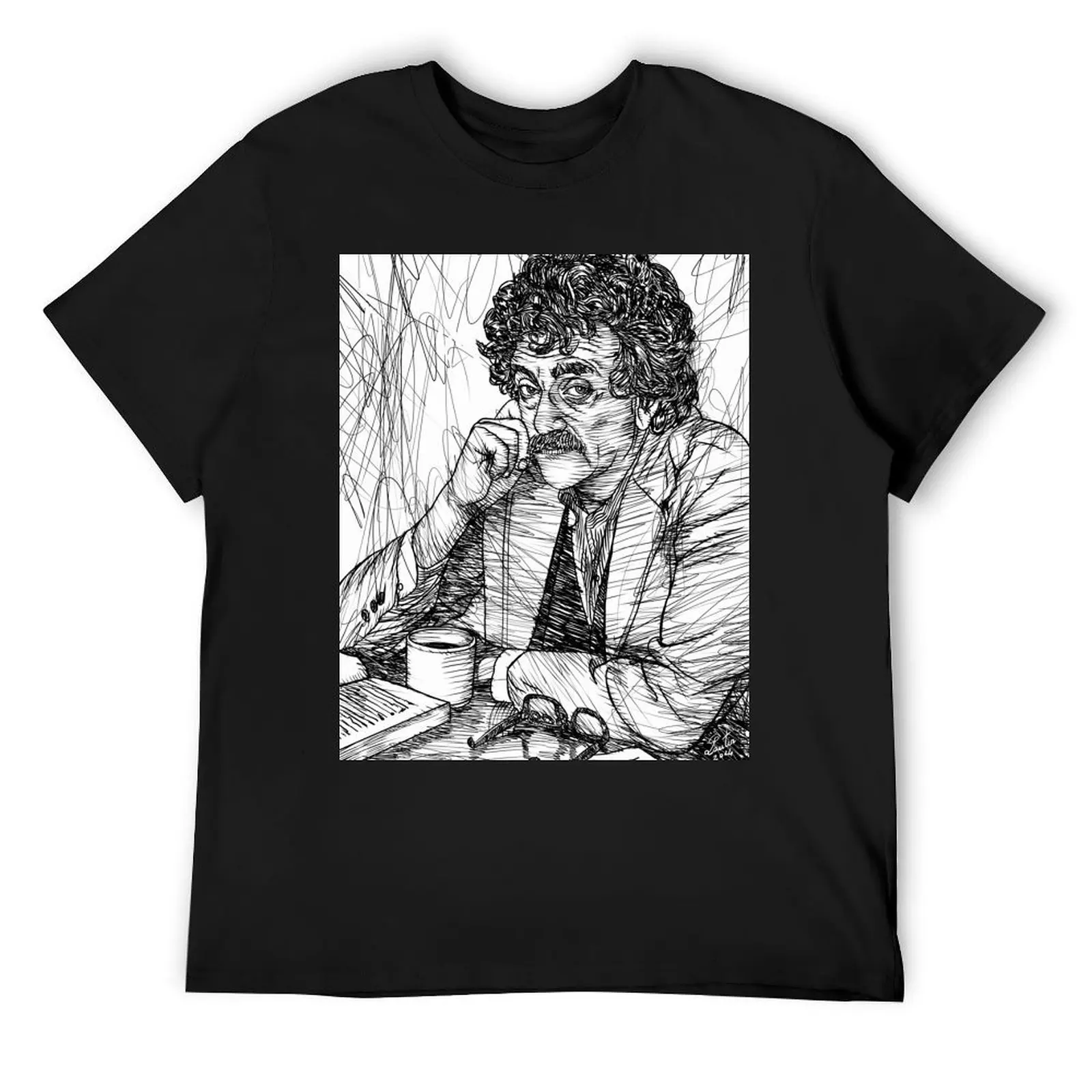 

KURT VONNEGUT ink portrait .1 T-Shirt sports fans T-shirts man plain t shirt men
