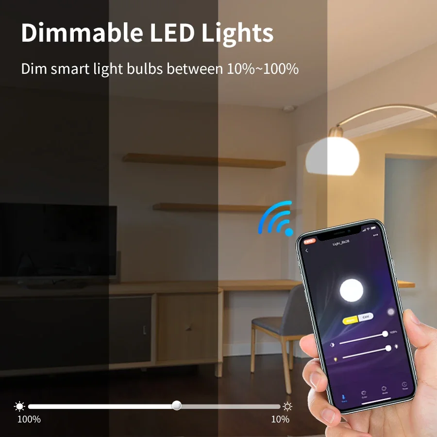 Bombilla Led inteligente E27 para el hogar, bombilla con Wifi, Control por voz, Alexa, 220V, 110V, para Apple, Android, Dohome, Siri, Google Home, función de temporizador, RGB