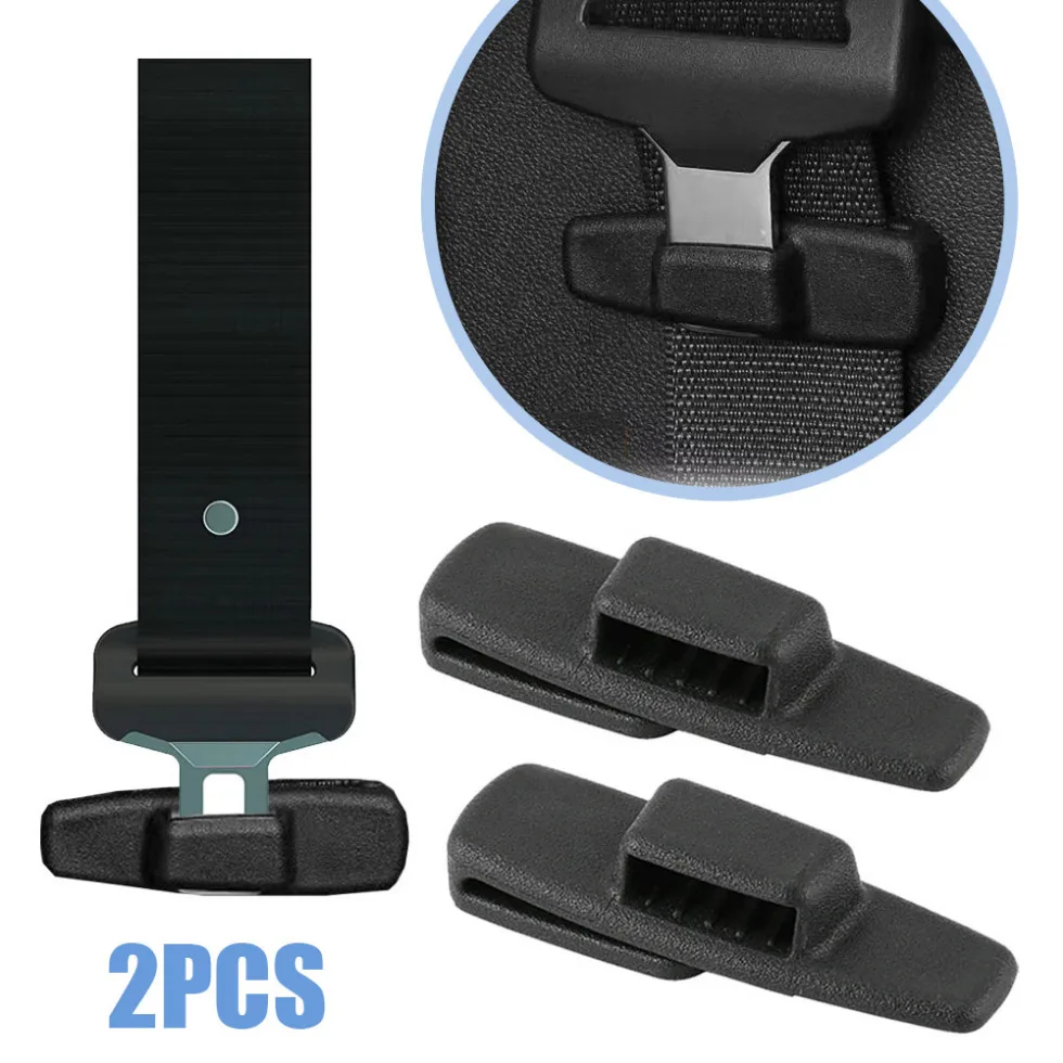 

2Pcs Car Safety Belt Anti Collision Protection Clip Seat Belt Clamp Buckle Adjustment Lock Fastener Universal Auto Accessories