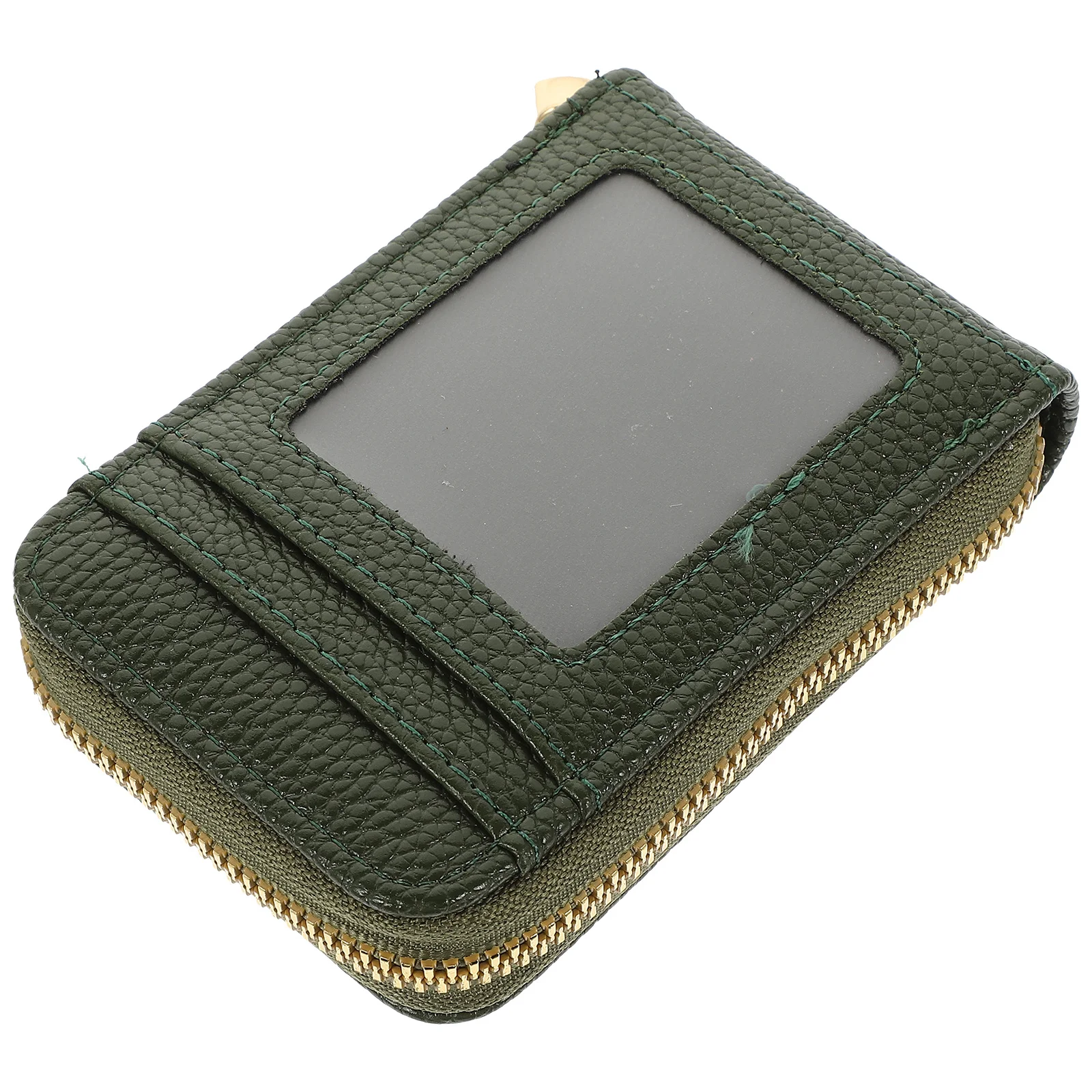 

Anti Demagnetization Card Holder Zipper Portable Credit Card Organizer Lightweight PU Aluminum Alloy Small Cards Storage Bag